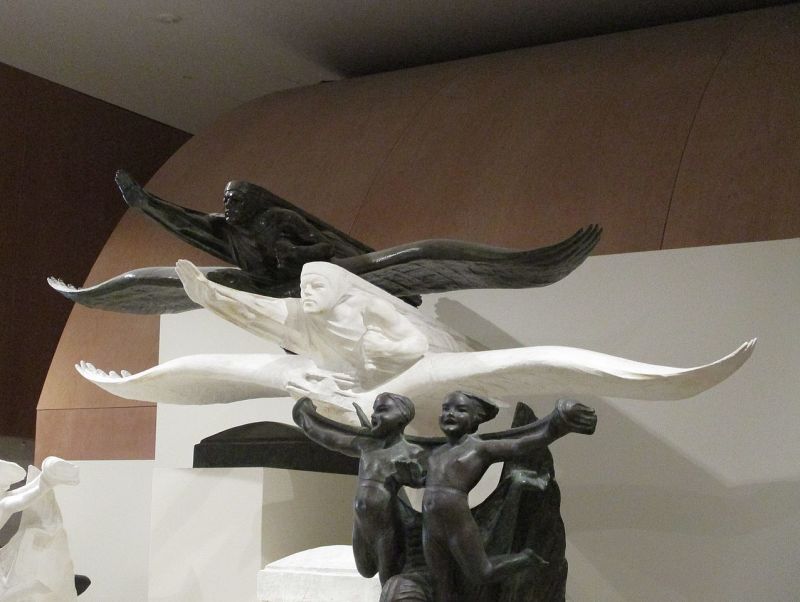 Sculptures by Antonio Sciortino, inspired by Charles Lindbergh