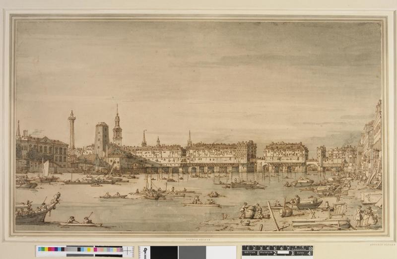 Old London Bridge, by Canaletto
